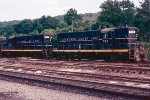 Seaboard Coast Line GP7's #798 and #801 (GP7) tied down in the yard 